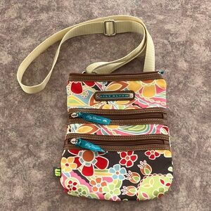 Lily Bloom Floral Crossbody Bag with Cream Strap